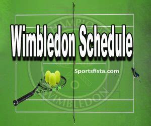 wimbledon schedule today.